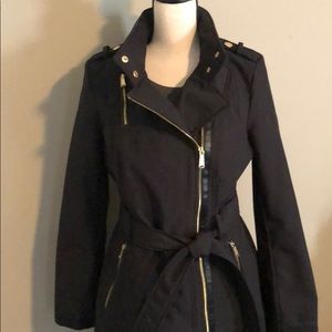 Michael Kors insulated trench coat black M